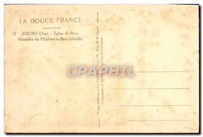Church of Brou — Mausoleum of Philibert-le-Beau — Éditions d'Art YVON, Paris — Back