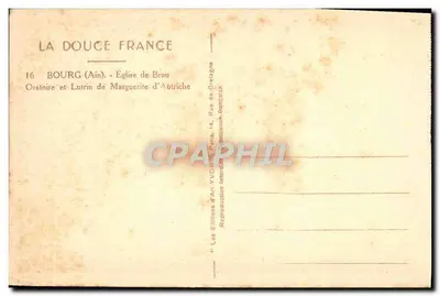 Bourg (Ain) — Igreja de Brou — Oratório e Lutrin de Marguerite d'Autriche — Yvon — Verso