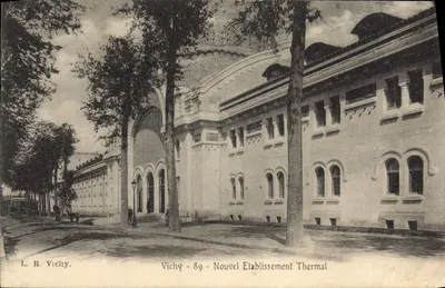 Bilhete postal antigo Vichy Novo Estabelecimento Termal