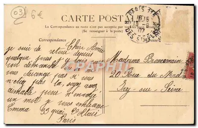 Vichy — O Castelo Flamengo — editor desconhecido, número de série não visível — Verso