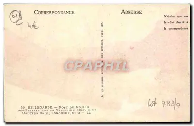 Ponte del Mulino — Bellegarde — Editore Lévy et Murbu, Parigi — Verso
