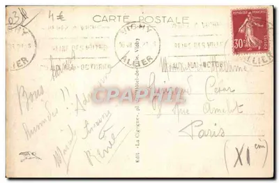 Vichy — Pejzaż panoramiczny na Katedrze św. Ludwika — Wydawca «La Cigogne» — Rewers