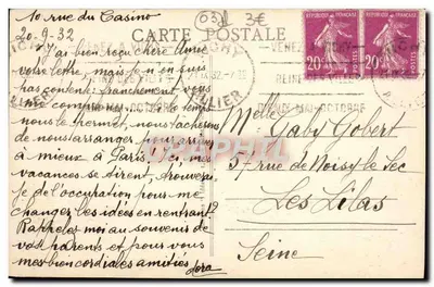 Vichy - Hotel de Ville — wydawca Idées, nr 475 — Rewers