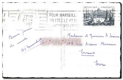 Widok z Corniche w Marsylu — Anse du Prophète — wydawca nieznany — Rewers
