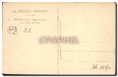As Stalles do Coro — Igreja de Brou — BOURG (Ain) — Éditions d'Art YVON — Verso