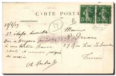 Marseille - De Kathedraal — uitzicht op de haven — antieke ansichtkaart n°15 — Achterkant