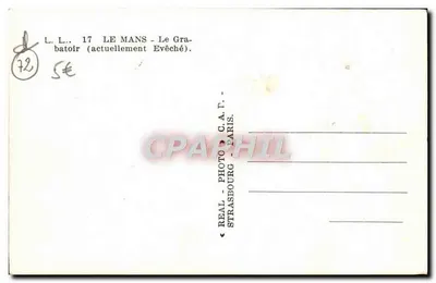 Le Mans — Le Grabatoir (obecnie Biskupstwo) — REAL PHOTO - STRASBOURG - PARIS — Rewers