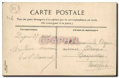 Dijon. Muzeum - Sala Strażników. Groby książąt burgundzkich — wydawca L.V. & Cie, nr 443 — Rewers