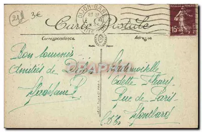Dijon — Fontanna Mojżesza (Claus Sluter) — LL n°104 — Rewers