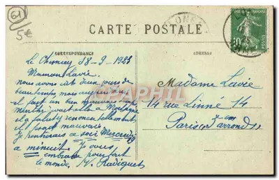 Longny (Orne) — Avenida dos Suspiros — Jules Renoult — Verso