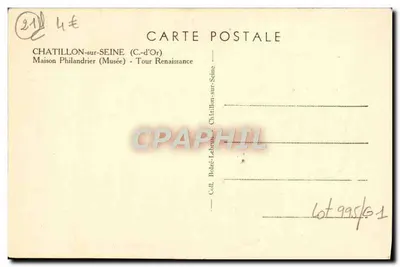 Chatillon-sur-Seine — Dom Philandrier (Muzeum) — Wieża Renesansu — Rewers