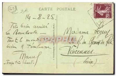Castelo de Murols (Fachada Leste) — A Auvergne — J. Gouttefangeas, n°16 — Verso