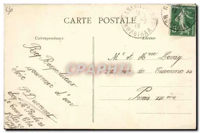 Kerpape - Arredores de Lorient — A Bretanha pitoresca — editor A. Wavre, coleção A. Wavre, n° 966 — Verso