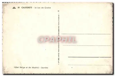 Cauterets - Jezioro Gaube — Hotel Belgia i Madryt - Lourdes — Rewers