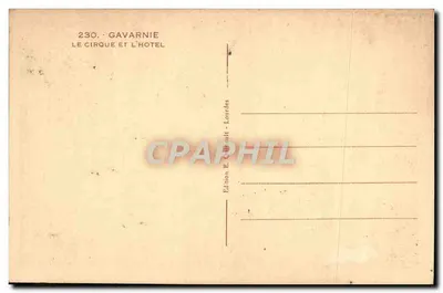 Gavarnie — Il circo e l'albergo — Edizione E. Cattault - Lourdes — Verso