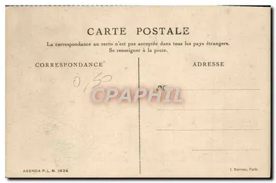 Velay — Le Puy. Algemene uitzicht — Agenda P.L.M. 1924, uitgever C.L. Vazellie — Achterkant