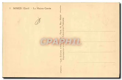 Nîmes (Gard) — La Maison Carrée — Ediciones de Arte Martel — Reverso