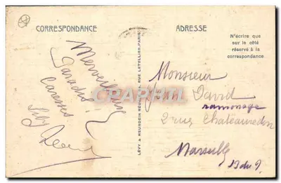 Royat - Le Paradis — château sur falaise, éditeur LL — Verso