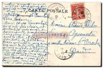 Os Curvas da Roche des Fées — Puy-de-Dôme — A. Bourboule — Verso