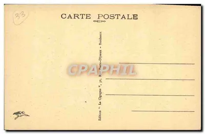 Bordeaux — Vista del Puente de Piedra hacia el Barrio de La Bastide — Edición 'La Cigogne' n°11 — Reverso