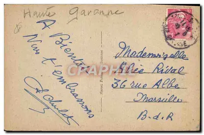 Toulouse (H.G.) — Vue générale — éditeur H.G. n°54 — Verso