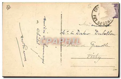 Châtel-Guyon — Ogólny widok z Calvâtre — nr 164 — Rewers