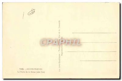 La Porte de la Reine — Aigues-Mortes (lado Este) — Les Arts Graphiques - Toulouse — Reverso