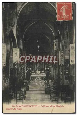 N.-D. de ROCHEFORT — Interior da Capela — Cliché D., La Flèche