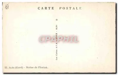 Statua Floriana — Alès (Gard) — Wydawca Poux — Rewers