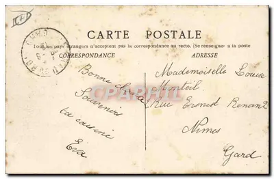 Aigues-Mortes — Wieża i Drzwi Gardette — B. F. Chalon-sur-Saône — Rewers