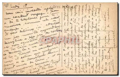 La Bourboule — widok panoramiczny z Charlonnes — 'Pittoreska Auvergne', wydanie Ideal, nr 3085 — Rewers