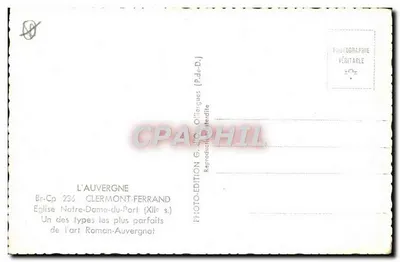 Kościół Najświętszej Maryi Panny z Portu — Clermont-Ferrand — Wydawnictwo G. Olliergues — Rewers