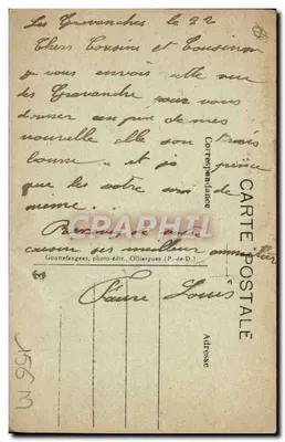 Clermont-Ferrand — Widok z Gravanches — G. d'O. — Rewers