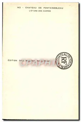 Castillo de Fontainebleau — El Estanque de las Carpes — Edición de los Museos Nacionales n°142 — Reverso