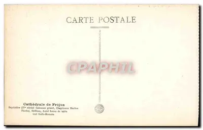 Catedral de Fréjus — Baptistério do século IV — Editor L. Florat, n°10 — Verso