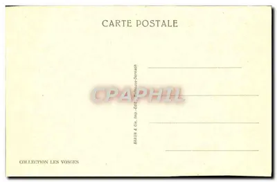Bussang — panoramische uitzicht op het dorp en de bergen — Collectie Les Vosges, uitgever Braun & Cie, Dornach — Achterkant