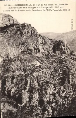 Gourdon (A.-M.) e o Caminho do Paraíso — Excursão às Gorges do Lobo (alt. 758 m.) — Edição Gilletta, n° 3600