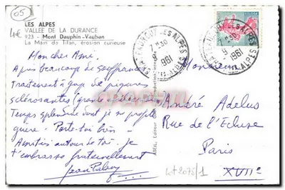 Mont Dauphin - Vauban — A Mão de Tifan, erosão curiosa — ABEIL, Editora — Verso