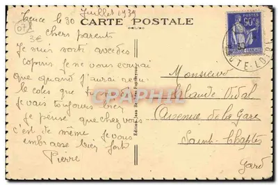 A Fonte do Rio Loire — As Cévennas — Edição Jean Béthras Pogrebyron — Verso