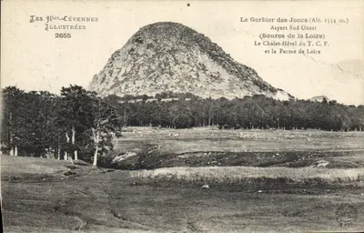 O Gerbier des Joncs (Alt. 1554 m.) — Aspecto Sul Oeste — Les Hites Cévennées 2655