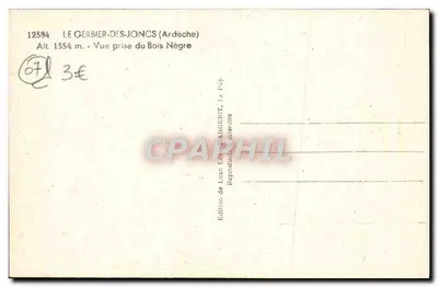 Le Gerbier-des-Joncs — Visão tirada do Bois Nègre — Edição L. Puy — Verso