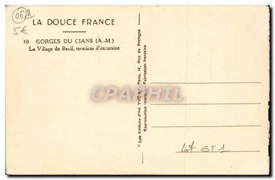 Gory Cians — Wioska Beuil — Éditions d'Art Yvon — Rewers