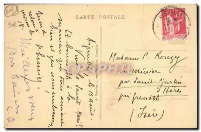 Gorges du Queyras — Un tunnel — editore A. Honniet, n° 8522-6 — Verso