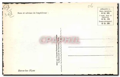 Berre-les-Alpes — paesaggio di rocce e pini — Edito dall'Agence Nationale des Voyages, Parigi — Verso
