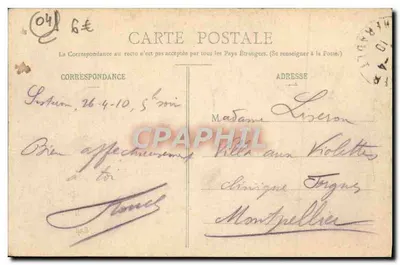 Sisteron - O Rocher de la Beaume — Géline H. M. L. P. — Verso