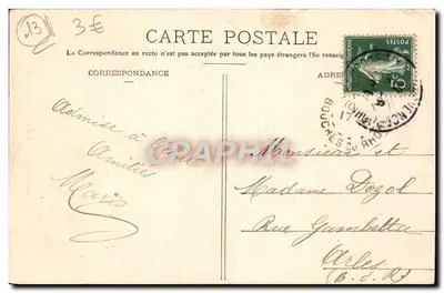 Aix-en-Provence — Fontaine dos 4 Delfins — Lycée Mignet — Coleção Jaussaud — Verso