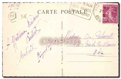 Vals-les-Bains — Przerywana źródło — P. Dupont, wyd. — Rewers