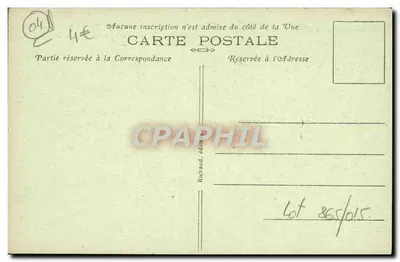 Les Alpes Pitoresques — BARCELONNETTE — Le Chapeau de Gendarme — wydawca Richard, n°23 — Rewers