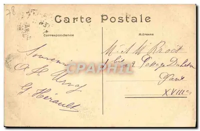 Versailles — Perspektywa basenu Latony i Tapis Vert — wydawca nie widoczny, nr serii 9 — Rewers