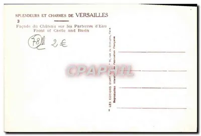 Zamek w Versailles — Fronton nad Parkami Wodnymi — Les Éditions d'Art — Rewers